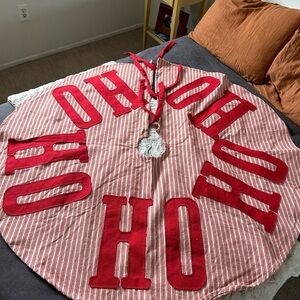 Festive Red and White Tree Skirt
